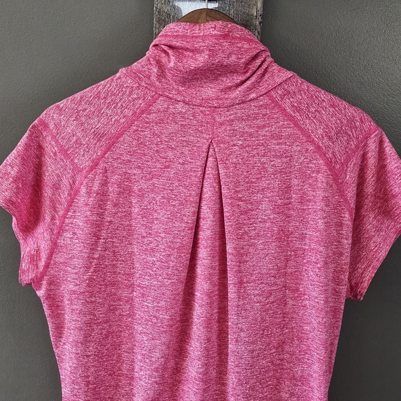 Adidas Heather Pink Short Sleeve Warm Neck Athletic Pullover Size Medium - Picture 10 of 13
